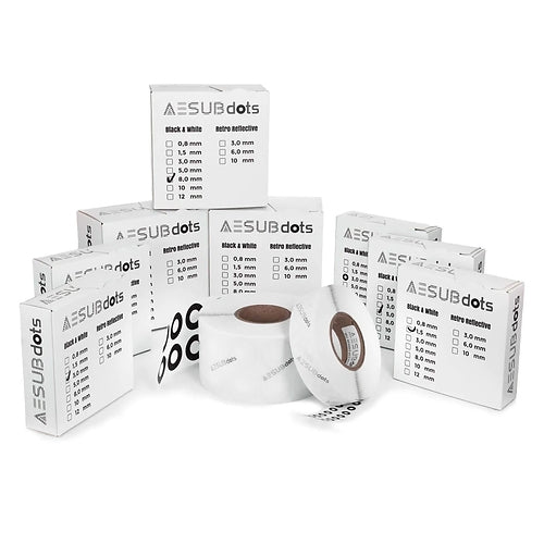 AESUBdots - Retro Reflective Targets (3000/roll)