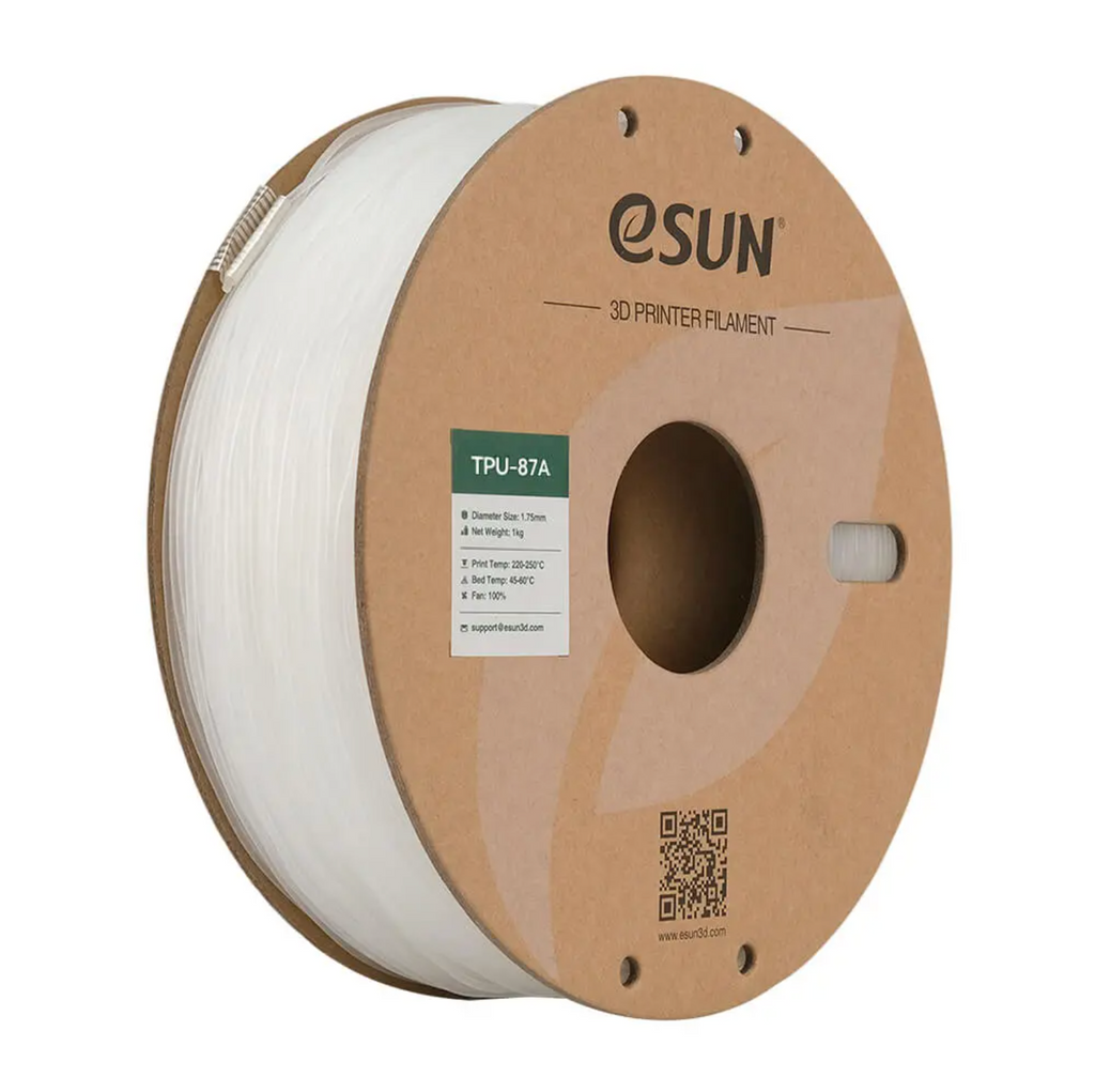 eSun 3D Printing TPU-87A (Flexible) Filament - Clear - 1.75mm (1kg)