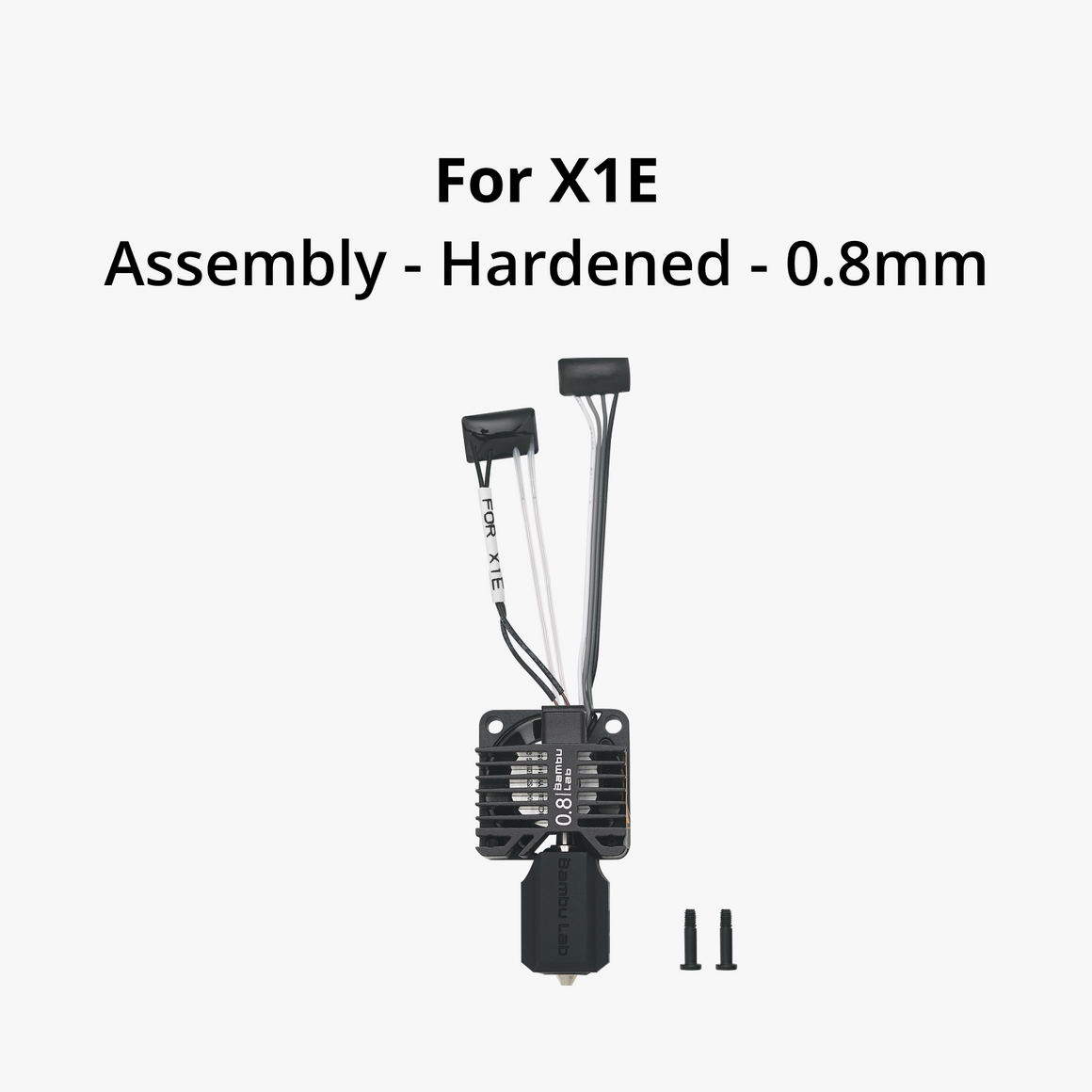 Bambu Lab X1E Complete Hotend Assembly with Hardened Steel Nozzle