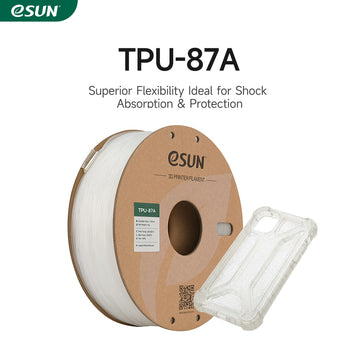 eSun eFlex TPU-87A (Flexible) Filament - Clear - 1.75mm - 1kg