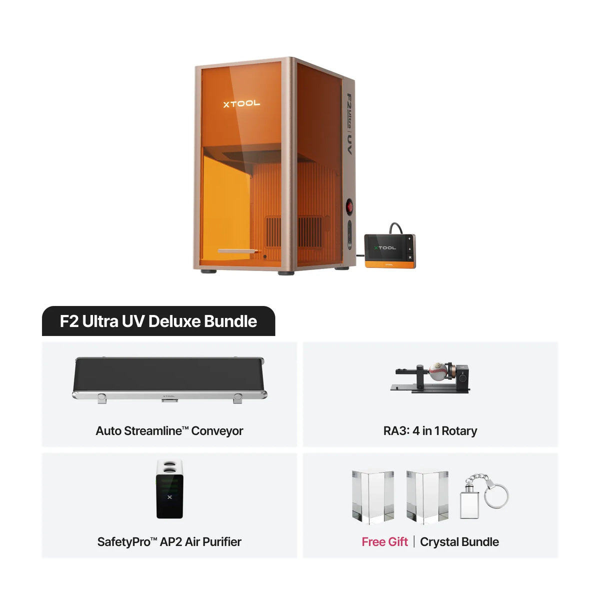 xTool F2 Ultra UV Deluxe Bundle package