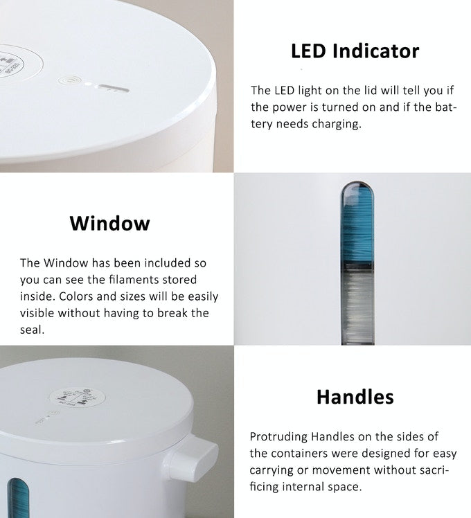 PrintDry Smart Vacuum Filament Containers