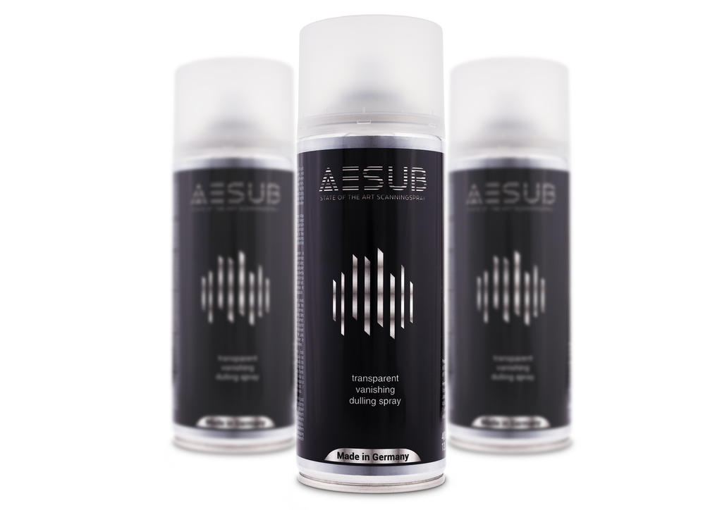 AESUB Transparent - Disappearing Dulling Spray for 3D Scanning