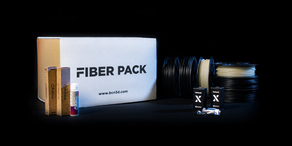 BCN3D Fiber Pack Included Materials Dark Background
