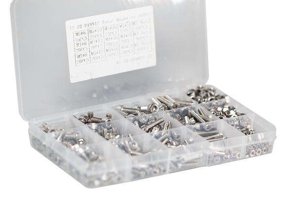 460 Piece Stainless Steel Metric Nuts and Bolts Pack - 3D Printing Accessories