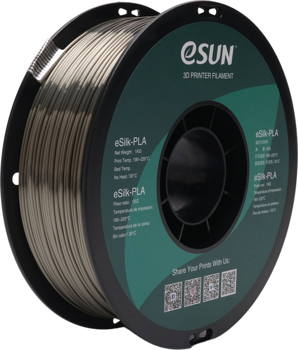 eSun eSilk 3D Printing PLA - 1.75mm 1kg - Shop3D.ca