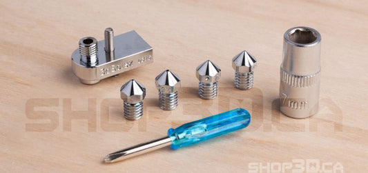 MORE CHOICES AND LOWER PRICES FOR NOZZLES FOR THE ULTIMAKER 2+ FAMILY - Shop3D.ca