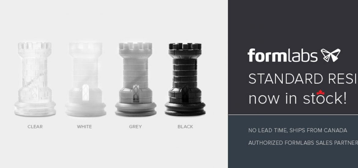 STANDARD AND FUNCTIONAL RESINS FOR FORM2 IN STOCK IN CANADA - Shop3D.ca