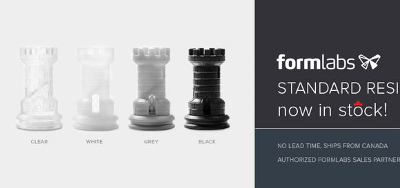 STANDARD AND FUNCTIONAL RESINS FOR FORM2 IN STOCK IN CANADA