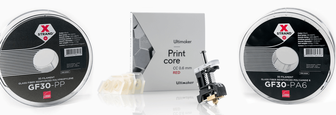 XSTRAND by Owens Corning & Ultimaker CC Red Print Core - Shop3D.ca