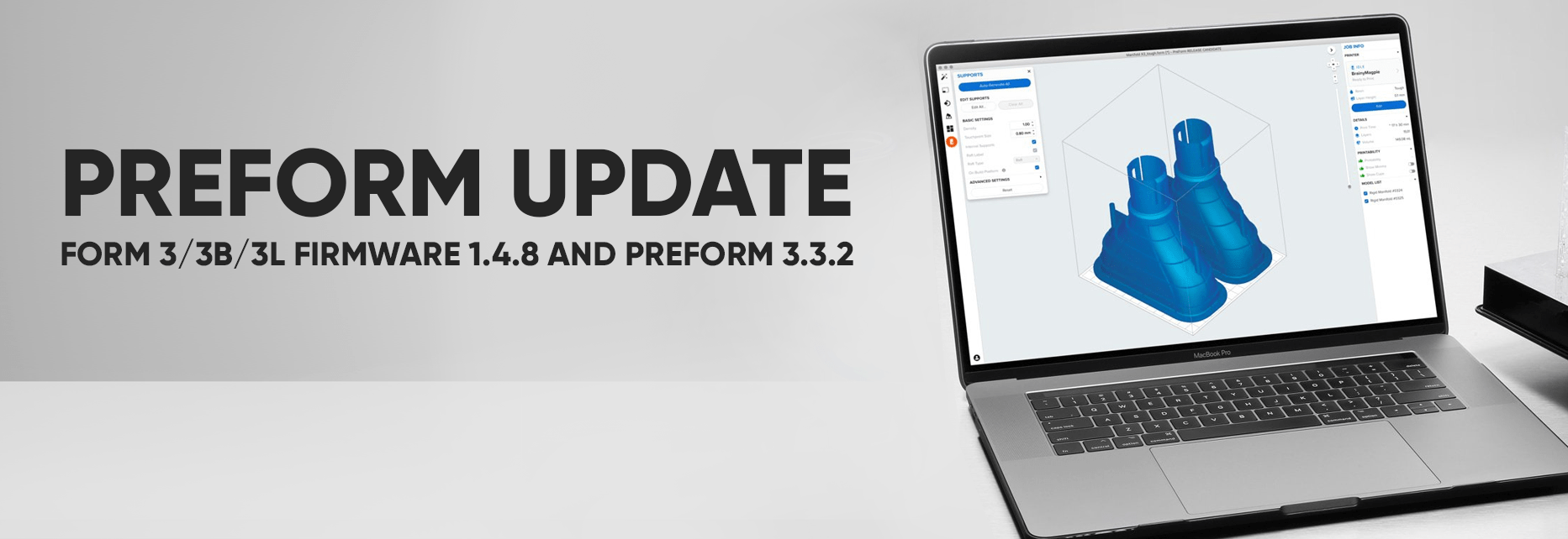Form 3/3B/3L Latest Firmware and PreForm Update Recap - Shop3D.ca