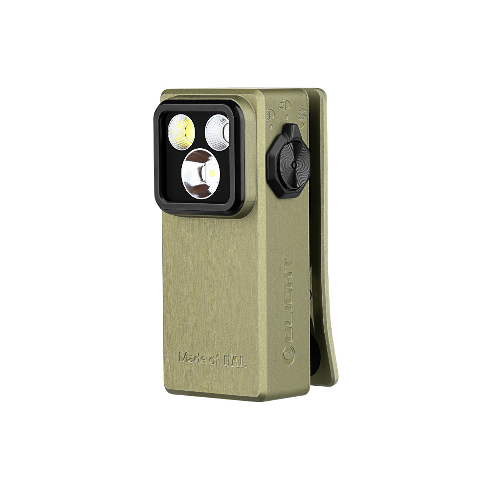 Olight Oclip Ultra Olive Green front view