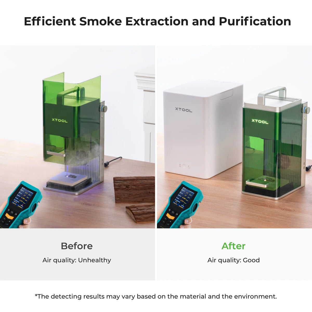 xTool Desktop Smoke Purifier dimensions