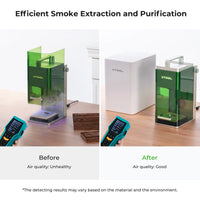 xTool Desktop Smoke Purifier dimensions