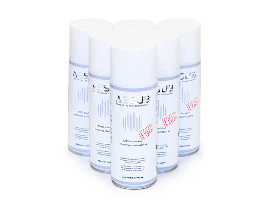 AESUB White - Matte and Disappearing Spray for 3D Scanning
