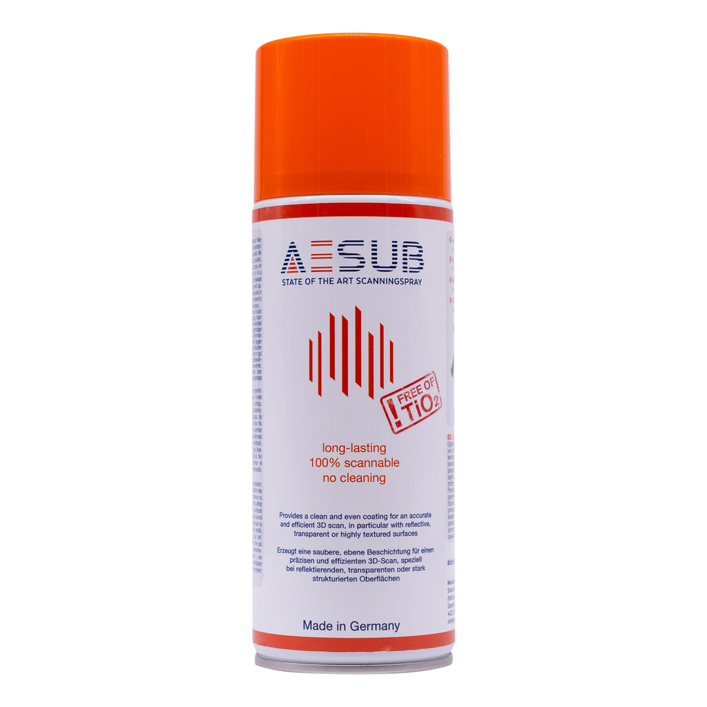 AESUB Orange - Matte Disappearing Spray for 3D Scanning