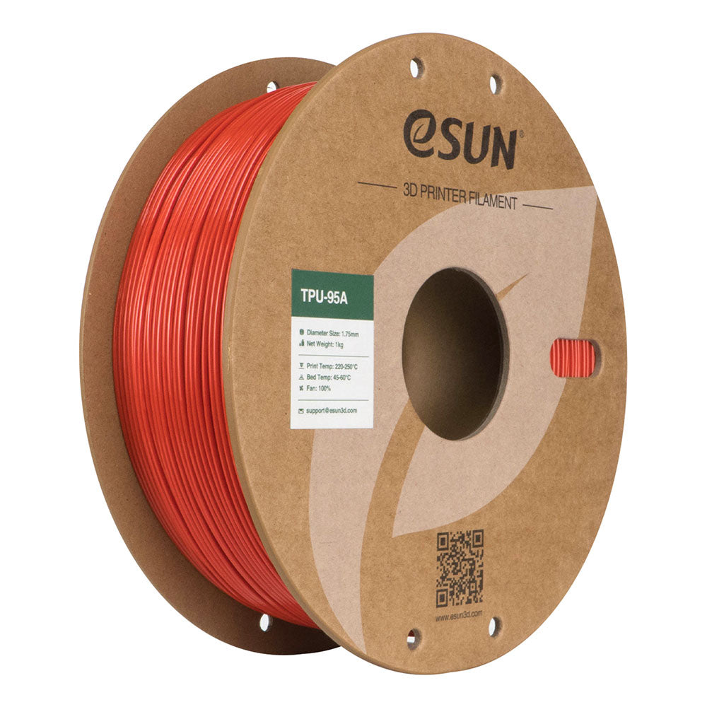 eSUN TPU-95A flexible filament spool, Red, 1.75mm 1kg