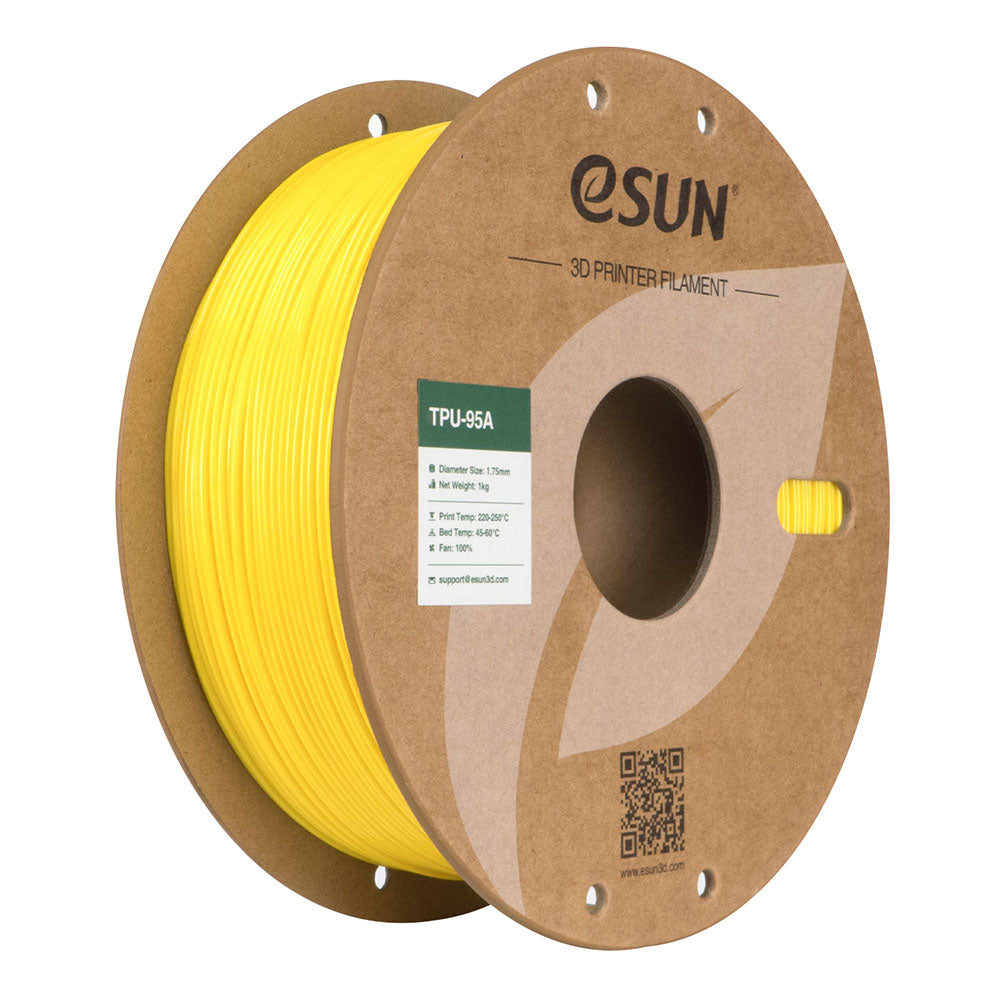 eSUN TPU-95A flexible filament spool, Yellow, 1.75mm 1kg