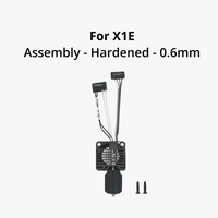 Bambu Lab X1E Complete Hotend Assembly with Hardened Steel Nozzle