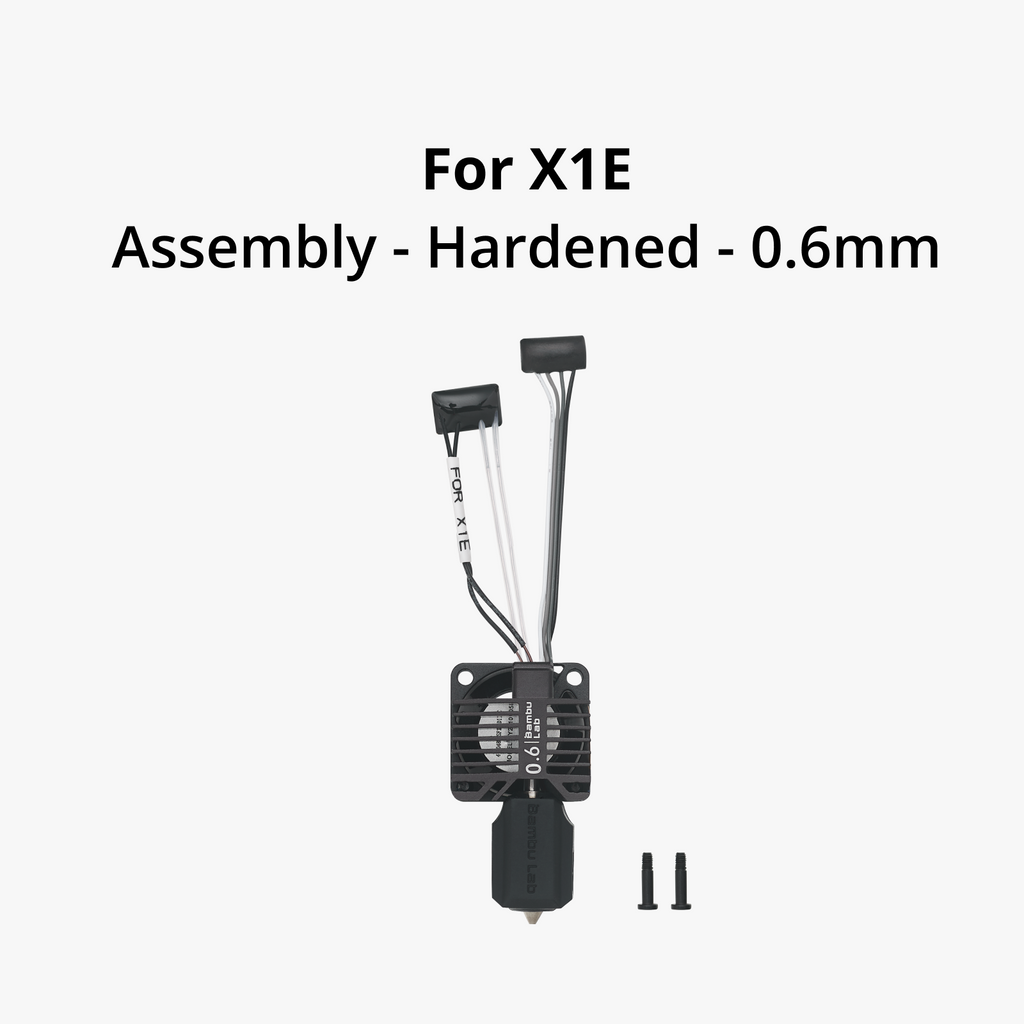 Bambu Lab X1E Complete Hotend Assembly with Hardened Steel Nozzle