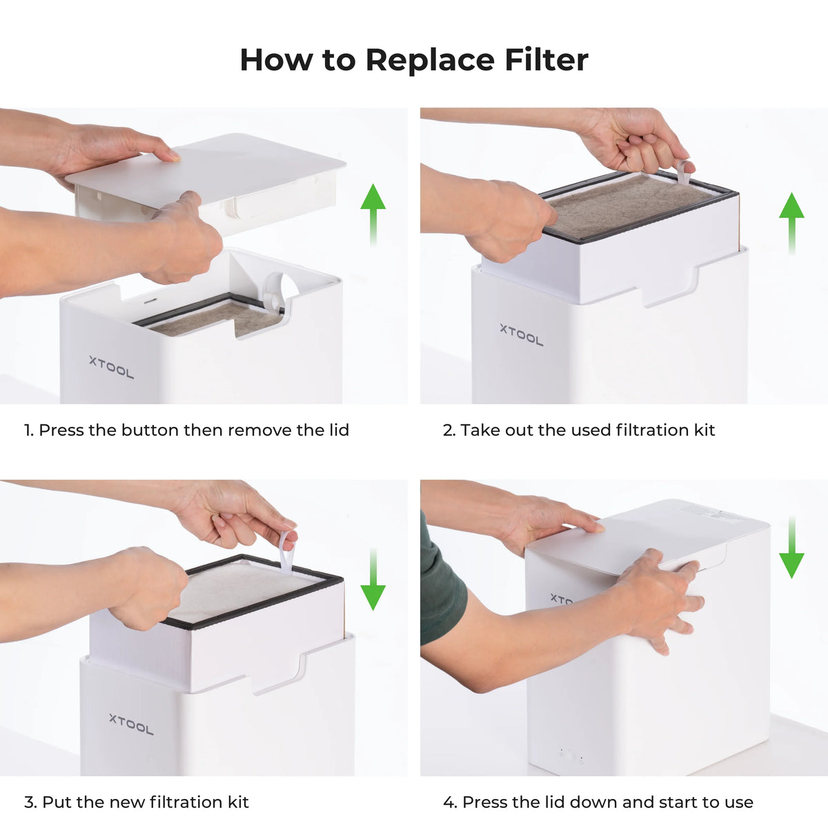 xTool Desktop Smoke Purifier compatible machines