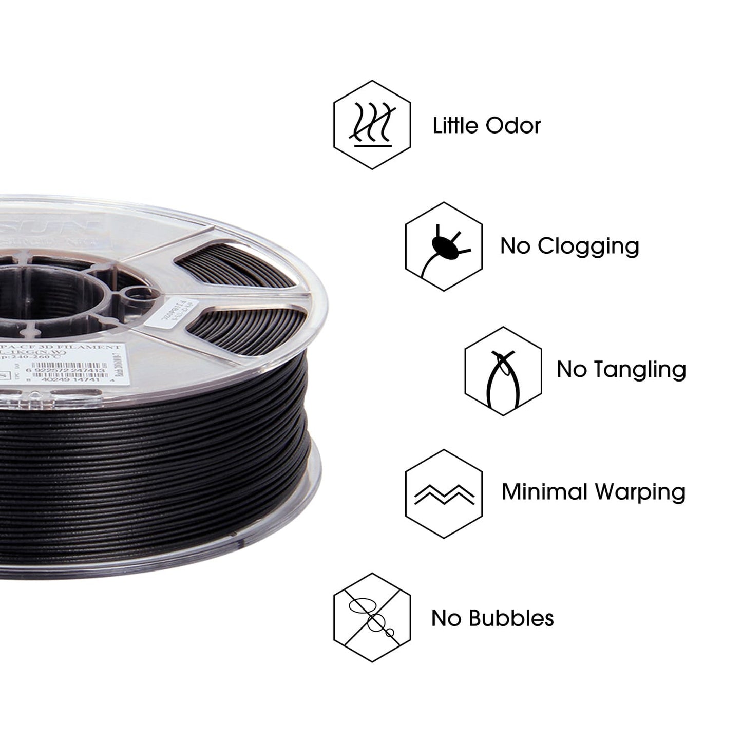 eSun PA-CF - Carbon Fiber Nylon (1.75mm) 1kg
