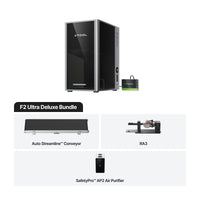 xTool F2 Ultra Deluxe Bundle contents - dual laser