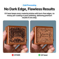xTool F2 Ultra UV cold processing burn-free edges