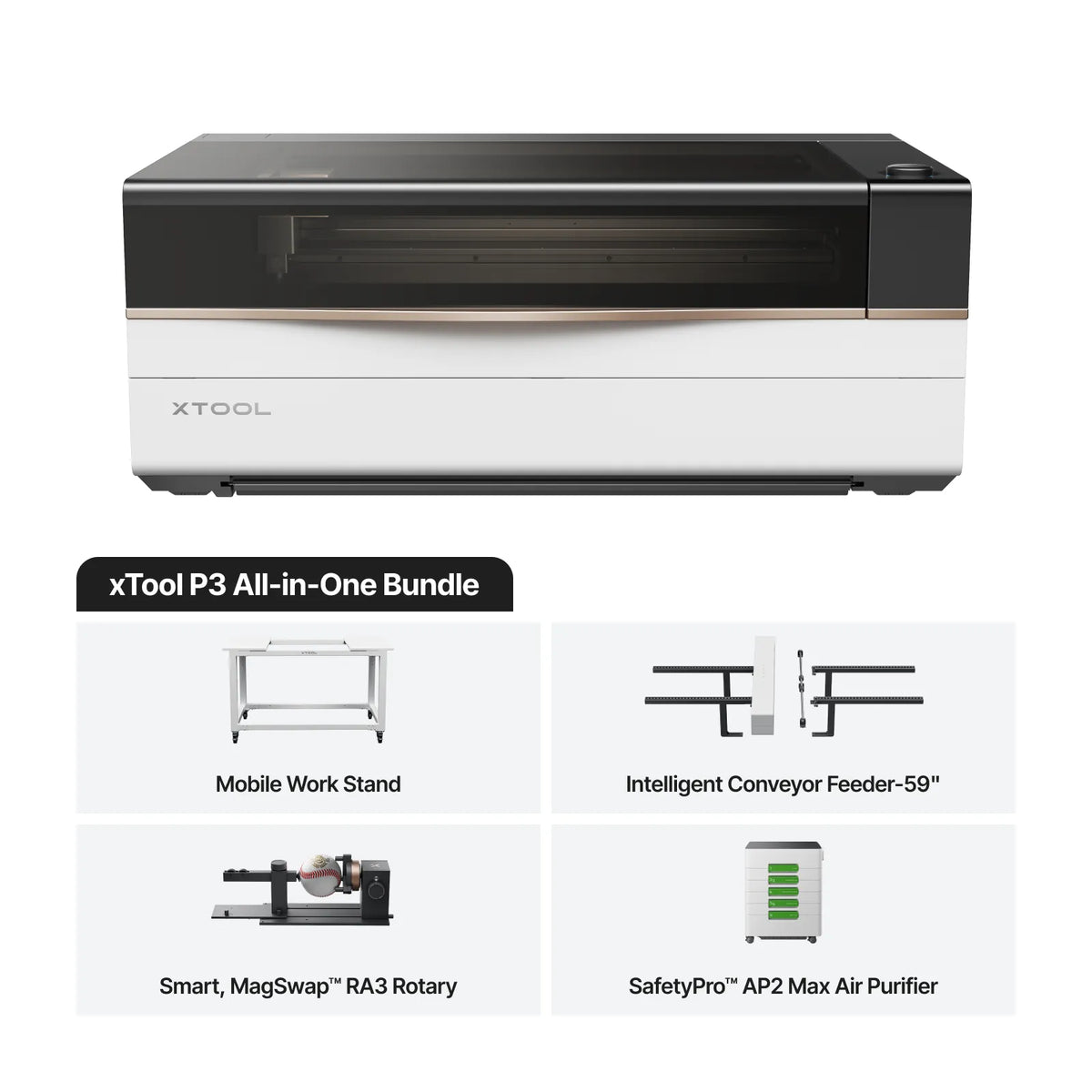 xTool P3 All-in-One Bundle package