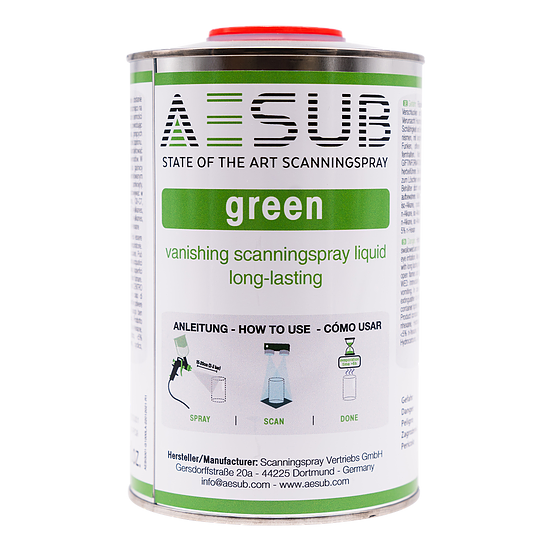 AESUB Green Scanning Spray (1L) (Refill for Spray Gun)