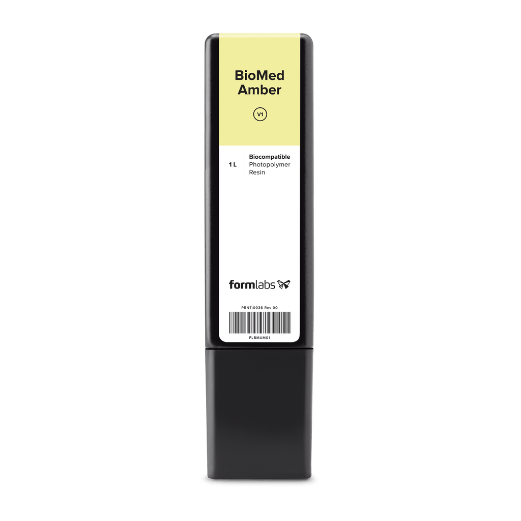 Formlabs BioMed Amber Resin Cartridge (1 Litre OEM) - Shop3D.ca