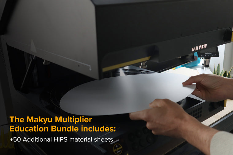 The Mayku Multiplier Education Bundle Includes: +50 Additional HIPS Material Sheets
